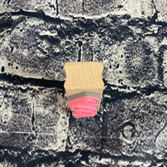 Katie & Co. Studio G CANDYCORN Rubber Ink Stamp Wood Hampton Art  Handle - Picture 3 of 6